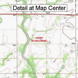 USGS Topographic Quadrangle Map   Labette, Kansas (Folded/Waterproof 