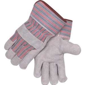   5B Standard Split Cowhide Leather Palm Gloves   Short Cuff   Larg