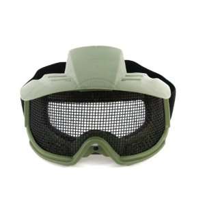 Force Tactical Airsoft Wire Mesh Goggles w/ Visor   GREEN  