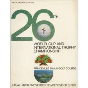  Official 1978 26th Golf World Cup Championship Program 