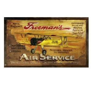 Customizable Freemans Air Service Vintage Style Wooden Sign  