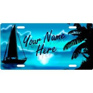  Teal Ocean Paradise Custom License Plate Novelty Tag from 