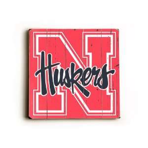    University of Nebraska Huskers Wood Sign