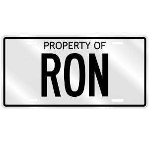  PROPERTY OF RON LICENSE PLATE SING NAME