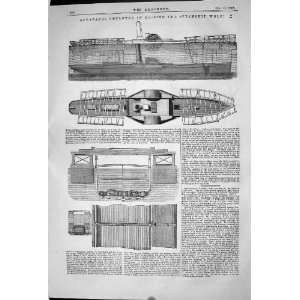 1868 APPARATUS EMPLOYED RAISING STEAMSHIP WOLF ENGINEERING 