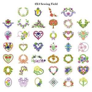  Gunold Fashion Floral Symmetry Embroidery Design CD Arts 