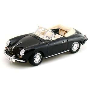  1961 Porsche 356B Cabriolet 1/18 Black Toys & Games