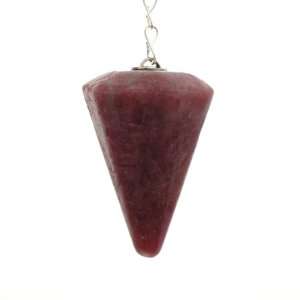  Pink Tourmaline Pendulum Natural Stone Six Sided Jewelry