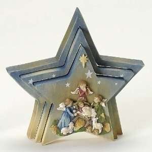  Pack of 3 Woodworks Star with Angel Nativity Scene 