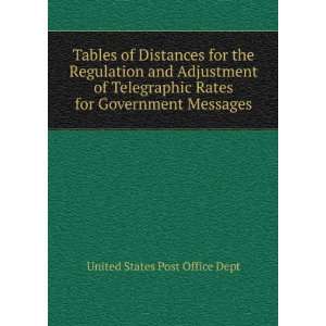   Rates for Government Messages United States Post Office Dept Books