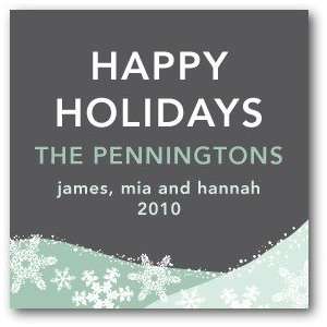  Personalized Holiday Gift Tag Stickers   First Snowfall By 