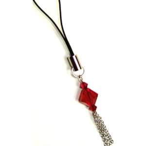  Cell Phone Charm with Swarovski Crystal   Red
