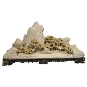   Chinese Landscape Mountain Scenery   Hand Carved Stone