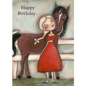  A Girl and her Horse   Birthday Card Health & Personal 
