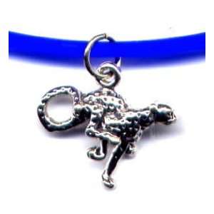 10 Blue Cheetah Ankle Bracelet Sterling Silver Jewelry 