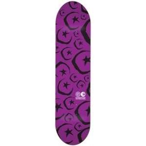  Foundation Skateboards All Star & Moon Purple/Black Deck 