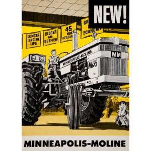 1965 Ad Minneapolis Moline Tractor Farming Equipment Machinery 