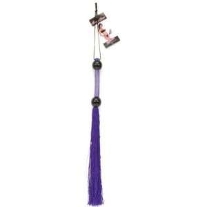   Large Rubber Whip, Purple/Black Sport Sheets
