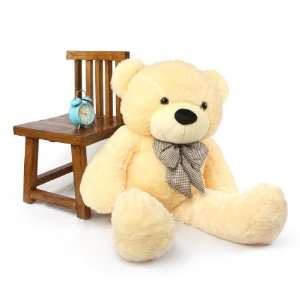   Cozy Cuddles Huggable Plush Cream Teddy Bear 46in Toys & Games