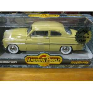 1949 Mercury Coupe in Yellow Rare Diecast 118 Scale American Muscle 