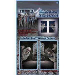  Zombie Window Poster Prop