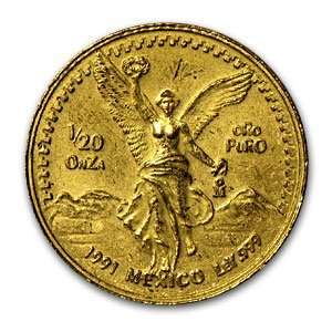  1991 1/20 oz Gold Mexican Libertad (Brilliant Uncirculated 