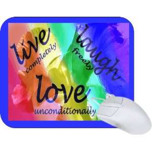 Rikki Knight Live Laugh Love Design Mouse Pad Mousepad   Ideal Gift 