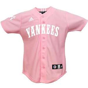  New York Yankees Youth Pink Jersey by adidas Sports 