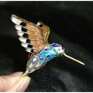   hand painted hummingbird suncatcher ornament 