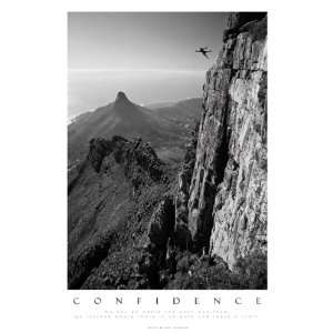  Confidence Rock Climbing Motivational Scenic Poster 24 x 