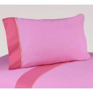  Pink and Orange Butterfly Twin Sheet Set