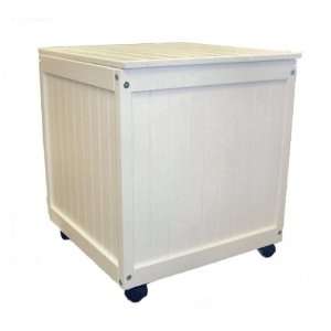  Storage Cube with Wheels (Satin White) (25H x 24W x 25D 