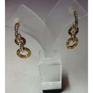  Cartier Love Earrings Filled with Crystals in Yellow Gold 