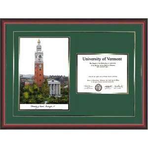 University of Vermont Diploma Frame 