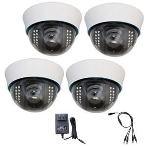  CCD CCTV Dome Indoor Security Camera with Power Supply Kit   600 TV 