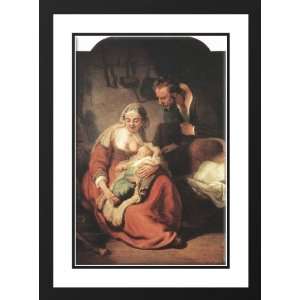   19x24 Framed and Double Matted The Holy Family