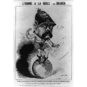 Homme a la boule,man has ball,caricature,world,c1870 