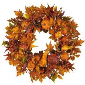  Exclusive By Nearly Natural 28 Inch Harvest Wreath