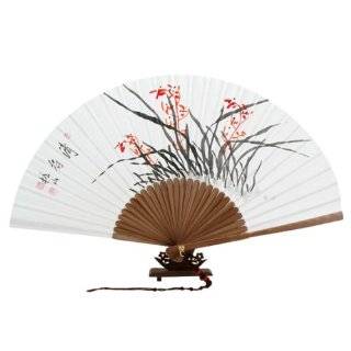   Paper Bamboo Art Wooden Asian Oriental Wall Deco Handheld Decorative
