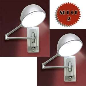   CORDLESS ELECTRIC LED SWING ARM WALL LAMP (SET OF 2)
