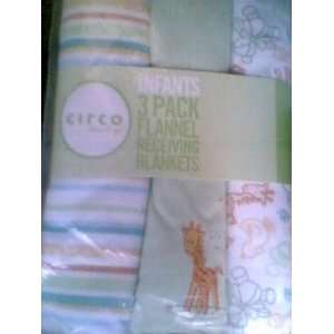  Circo Infants 3 Pack Flannel Receiving Blankets 