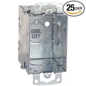  Steel City CW3/4 25 Switch Box, Gangable, Old Work, Welded 