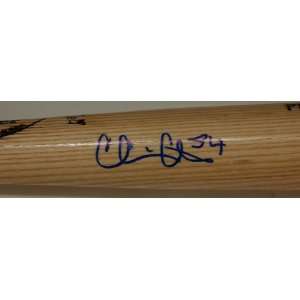  Chris Carter Autographed Baseball Bat   Louisville Slugger 