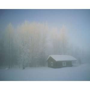  National Geographic, Log Cabin in the Snow, 8 x 10 Poster 