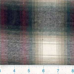  60 Wide Flannel Plaid Teal/plum Fabric By The Yard Arts 