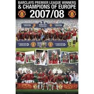  Manchester United Double Winners Poster