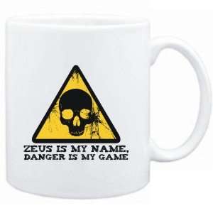 Mug White  Zeus is my name, danger is my game  Male Names  