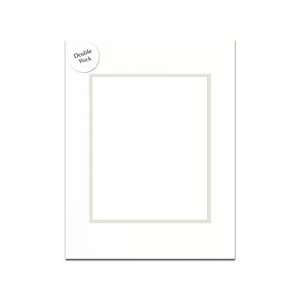   Framing Double Thick Mat 11x 14/8x 10 White Arts, Crafts & Sewing