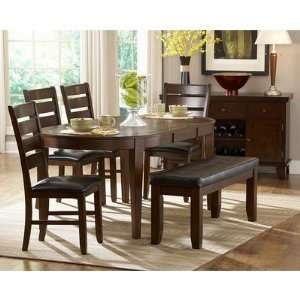   Ameillia 6 Piece Oval Dining Room Set w/Bench