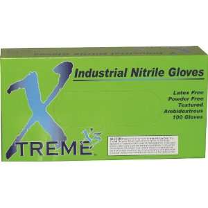Ammex Xtreme X3 Industrial Grade Nitrile Glove, Powder Free, Beaded 